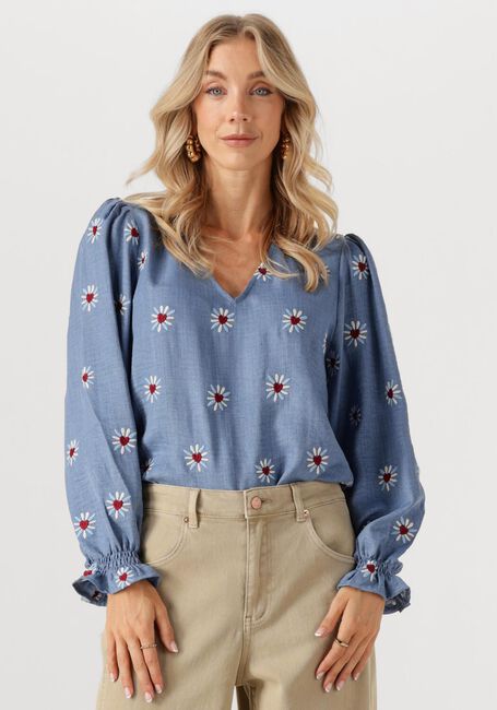 YDENCE TOP PHILOU Blouses en bleu - large