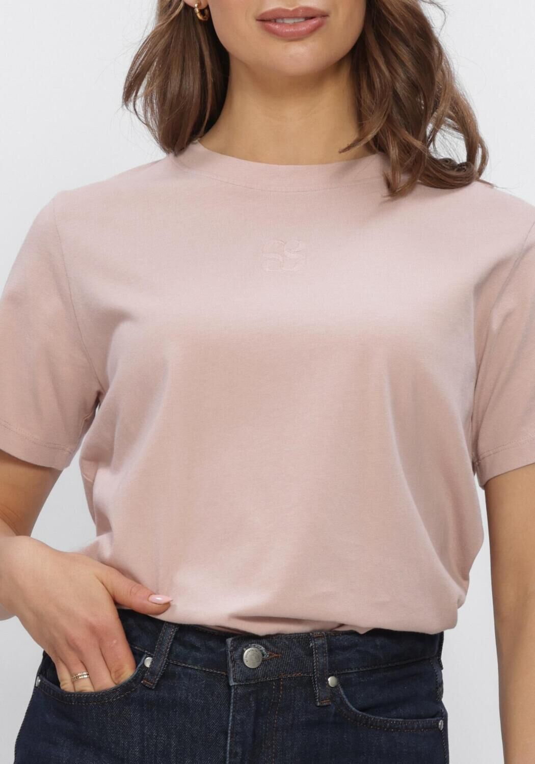 MY ESSENTIAL WARDROBE T-shirt SEATTLEMW LOGO EMB. TEE Rose clair - large