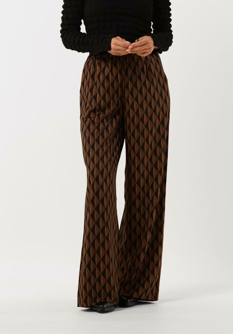 Bruine GESTUZ Wijde broek LITHILDE HW PANTS - large