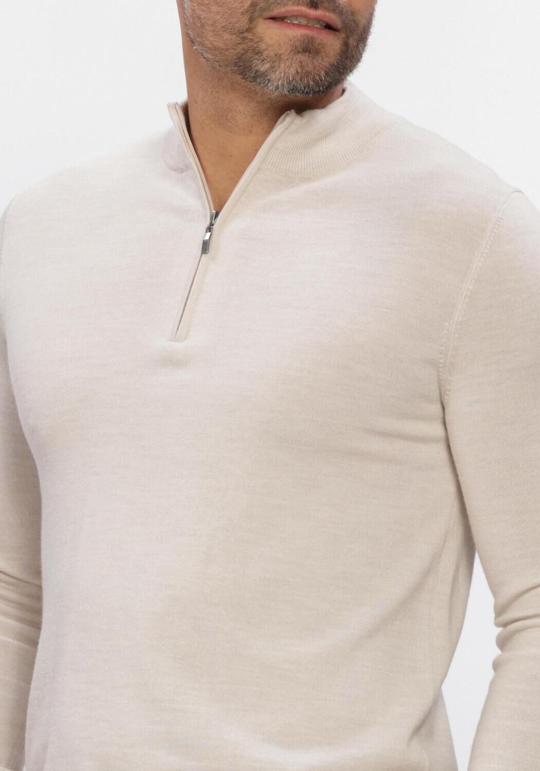 STEFANO LAURAN Pull HALF ZIP ANDERS en beige - large