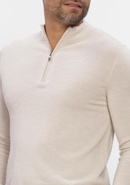 STEFANO LAURAN Pull HALF ZIP ANDERS en beige - large