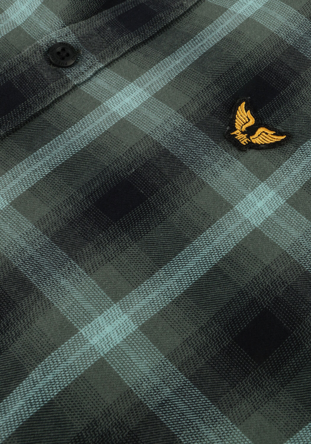 PME LEGEND Chemise d&eacute;contract&eacute; LONG SLEEVE SHIRT CTN YARN DYED TWILL CHECK en vert - large