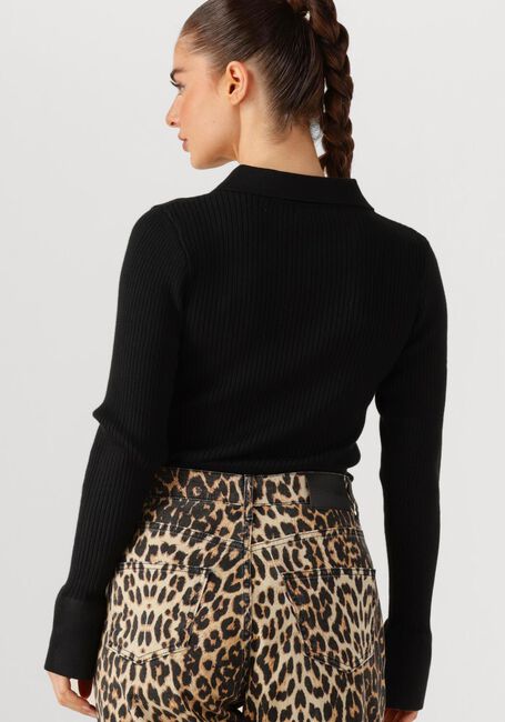 Zwarte CO'COUTURE Trui BONNY POLO LONG SLEEVE - large