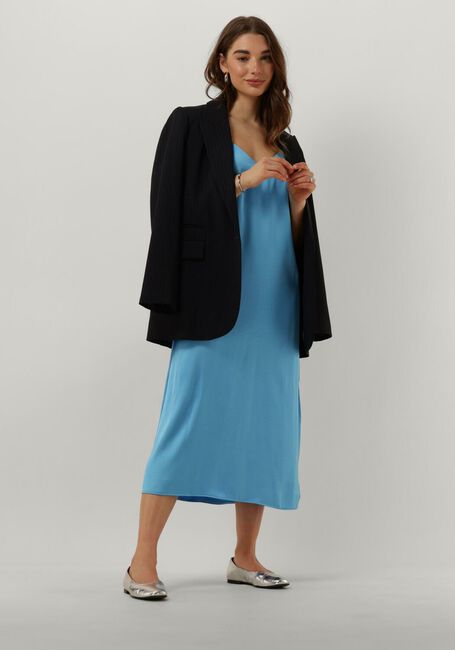 Lichtblauwe ENVII Midi jurk ENLIMA SL SLIP DRESS - large