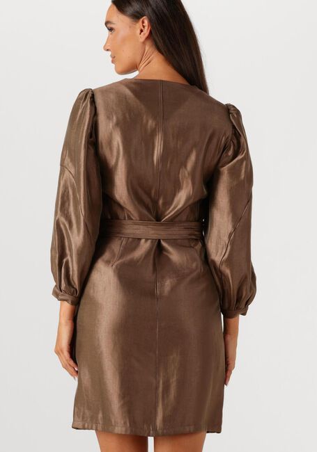 AAIKO Mini robe SEMIRA CRINKLE VIS 545 en marron - large