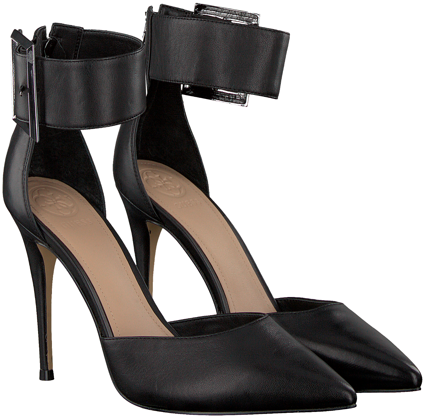 GUESS Kahlua/Sandalo (Sandal)/Leathe Dames Sandals Zwart - Schoenen.nl