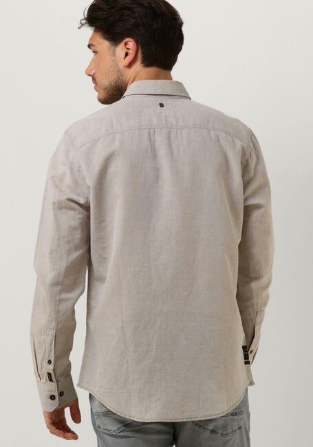 Beige PME LEGEND Casual overhemd LONG SLEEVE SHIRT CTN LINEN 2TONE OWEN - large