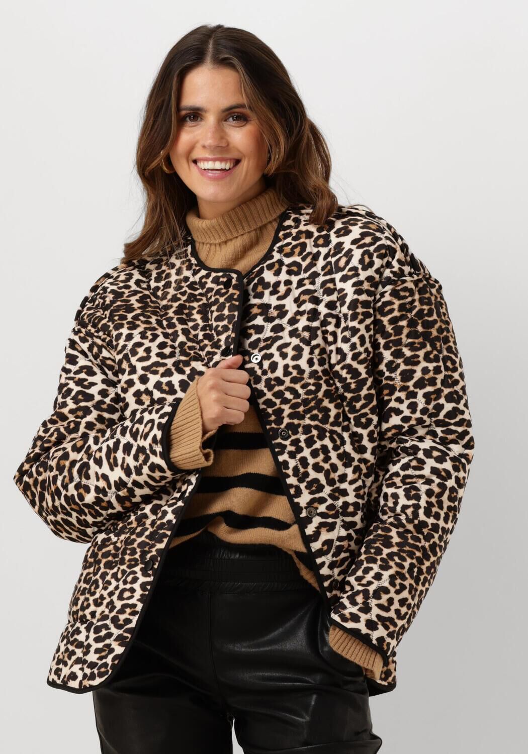 SUNCOO Manteau en fausse fourrure EVAN en noir - large