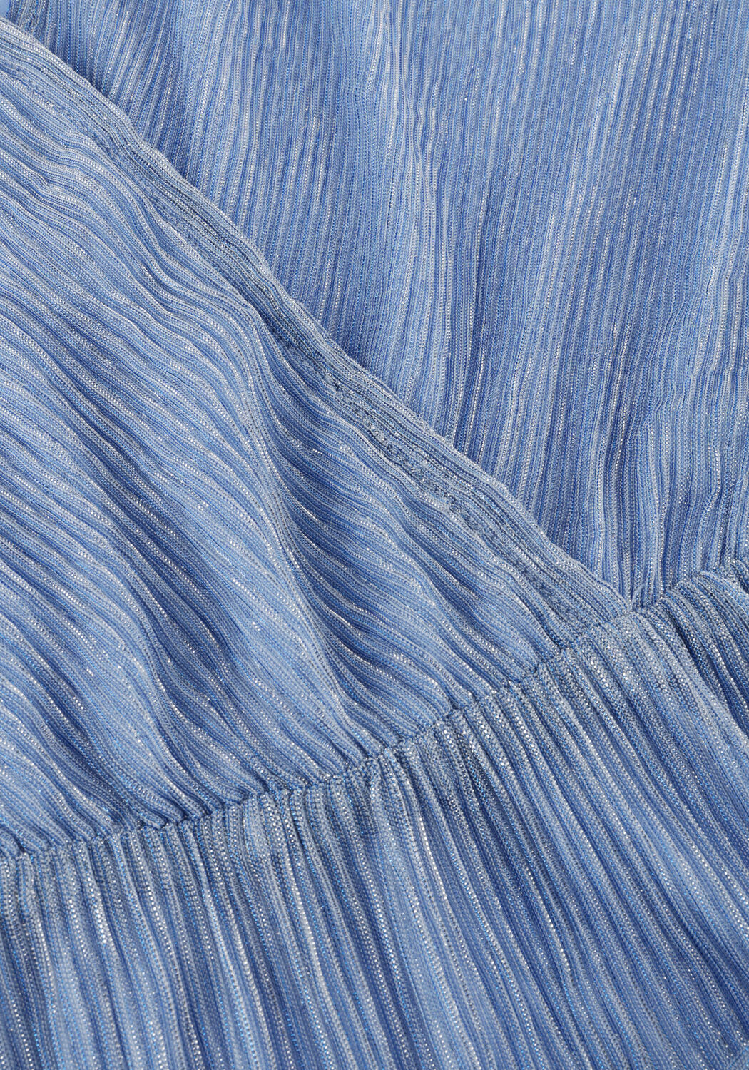 FREEBIRD Mini robe F-JER-PLISSE-LUREX-26-1 Bleu clair - large