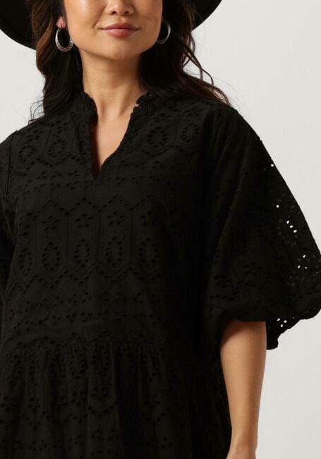 Zwarte NOTRE-V Mini jurk NV-DONNA DRESS BRODERIE ANGLAISE DRESS - large