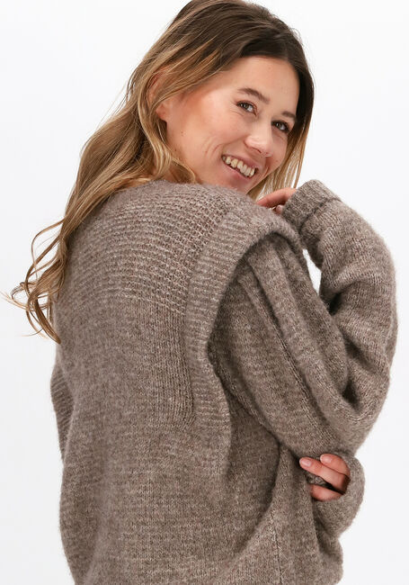 SECOND FEMALE Pull ABBY KNIT O-NECK en beige - large