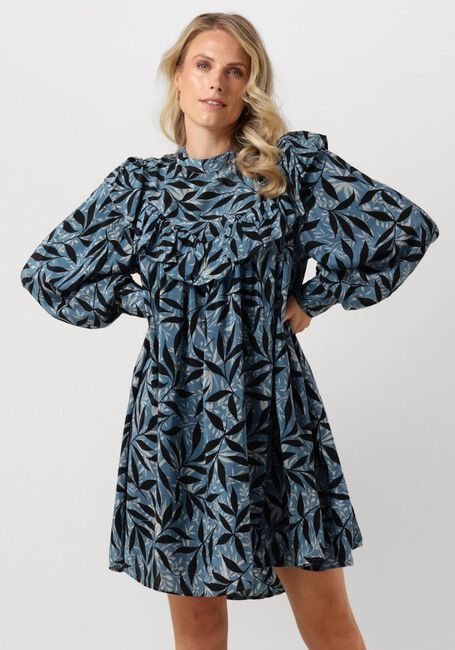 Lichtblauwe SISSEL EDELBO Mini jurk KAREN SILK DRESS - large