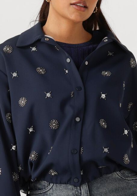 NUKUS NEWPORT BLOUSE EMBROIDERY Blouses Bleu foncé - large