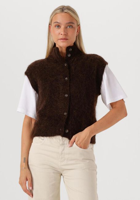 DES PETITS HAUTS Gilet ALIBOU en marron - large