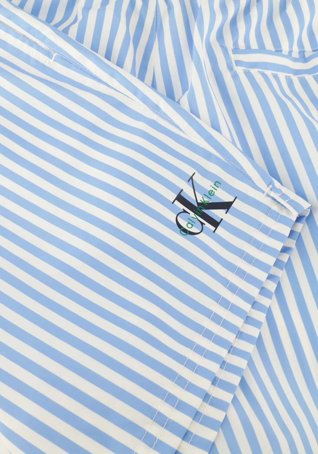 Lichtblauwe CALVIN KLEIN UNDERWEAR Zwembroeken MEDIUM DRAWSTRING WAISTBAND - large