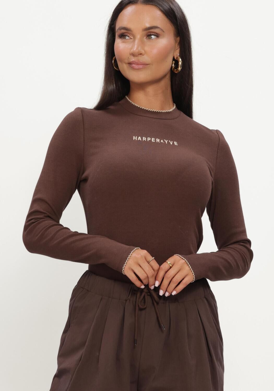 Bruine HARPER & YVE Top CAMMY-LS - large
