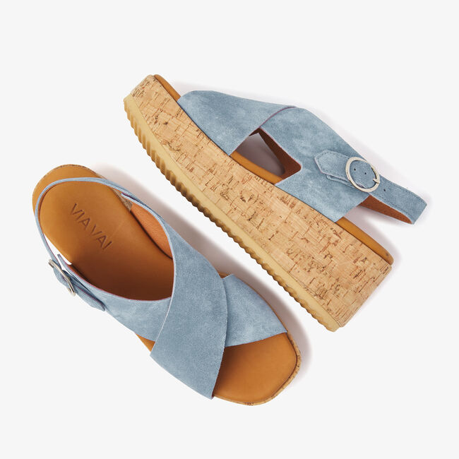 Blauwe VIA VAI Sandalen SISSEL RAISE - large