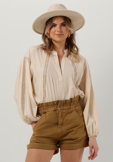 Witte SUMMUM  TOP LACE ACCENT TENCEL/COTTON - large