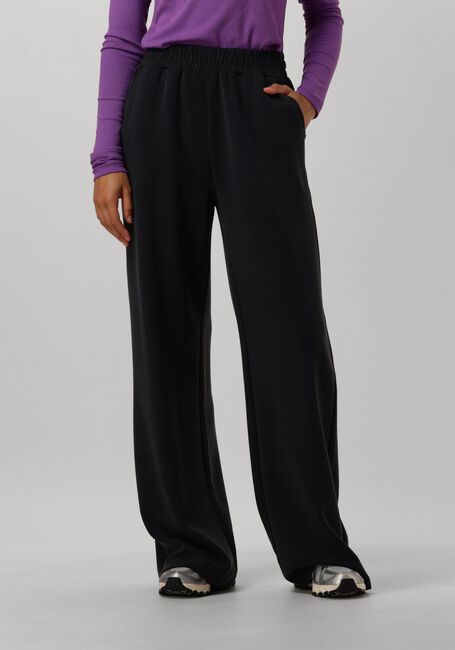 ALIX THE LABEL Pantalon large LADIES KNITTED CUPRO LOOK PANTS en noir - large