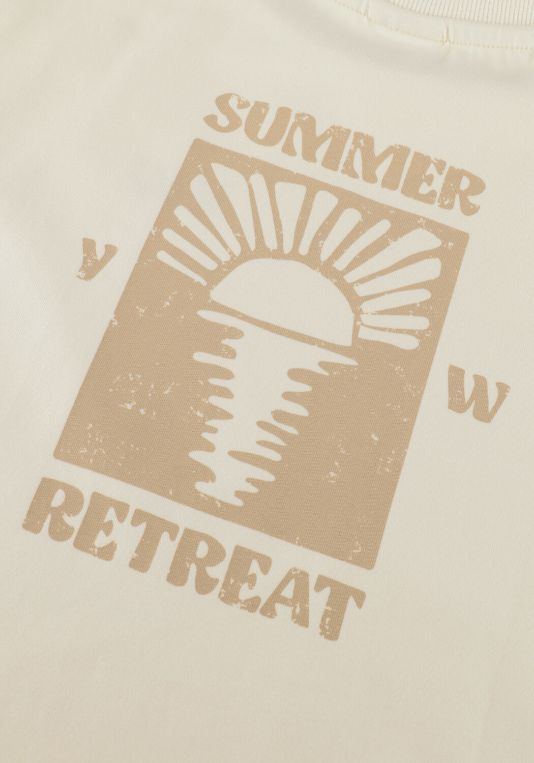 YOUR WISHES T-shirt SUNSET WIDE TEE en blanc - large