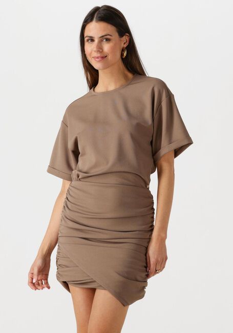JOSH V Robe midi DOMINIQUE en marron - large