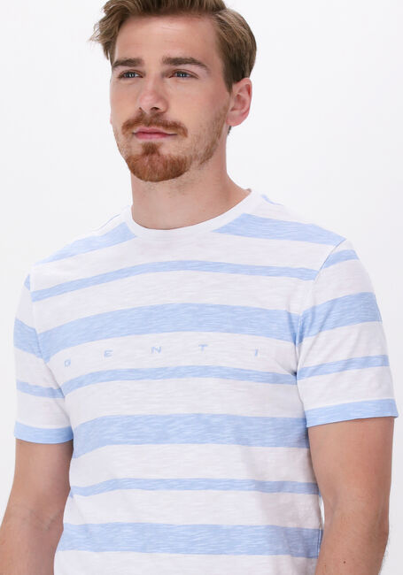 GENTI T-shirt J5029-1222 Bleu/blanc rayé - large