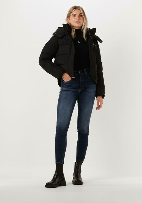 Donkerblauwe CALVIN KLEIN Skinny jeans HIGH RISE SUPER SKINNY ANKLE - large