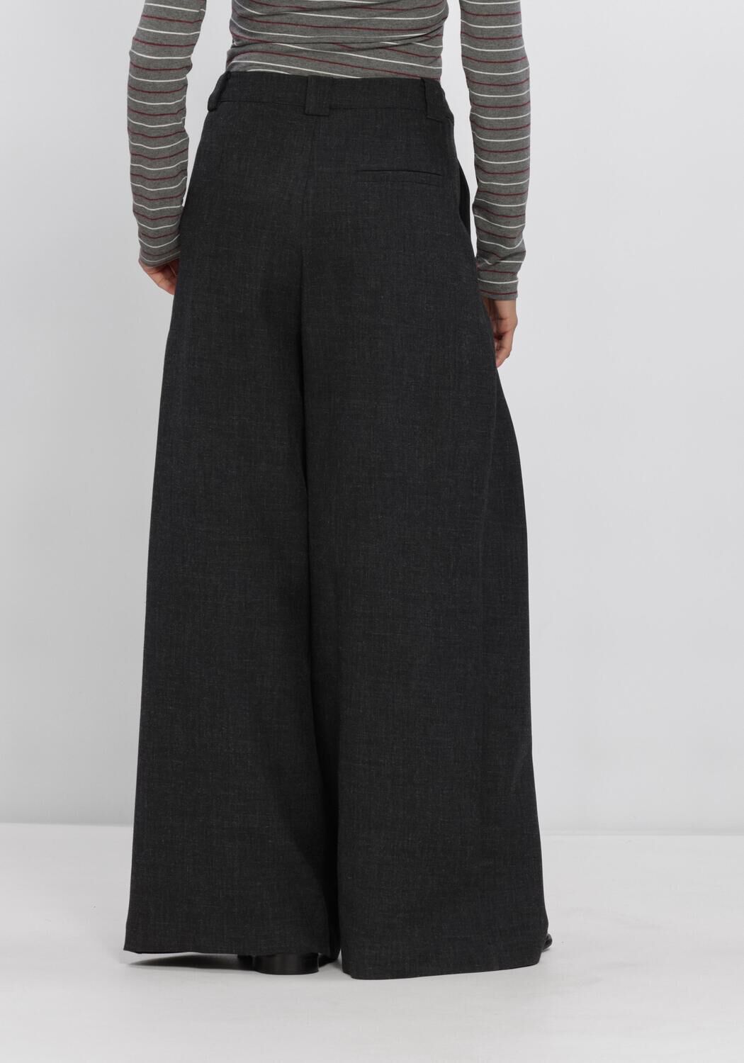 Donkergrijze ELEH Wijde broek EFW260194 - large