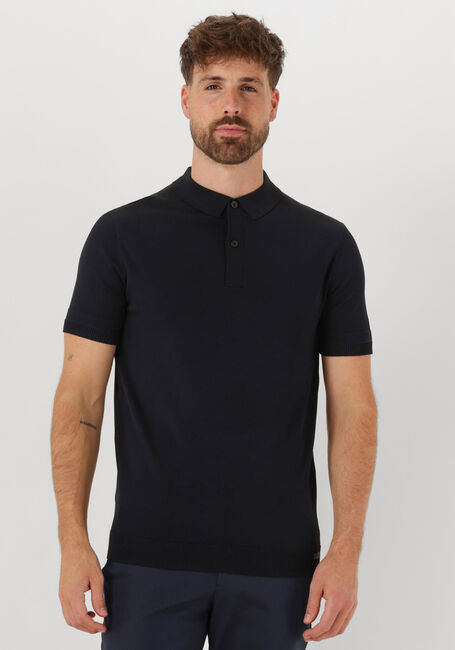Donkerblauwe GENTI T-shirt POLO BUTTON SS K2046-1260 - large