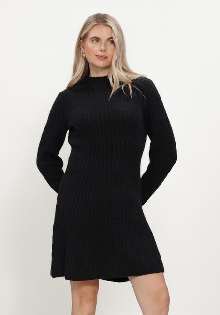 Zwarte Y.A.S. Mini jurk YASDOLLY LS KNIT DRESS - large