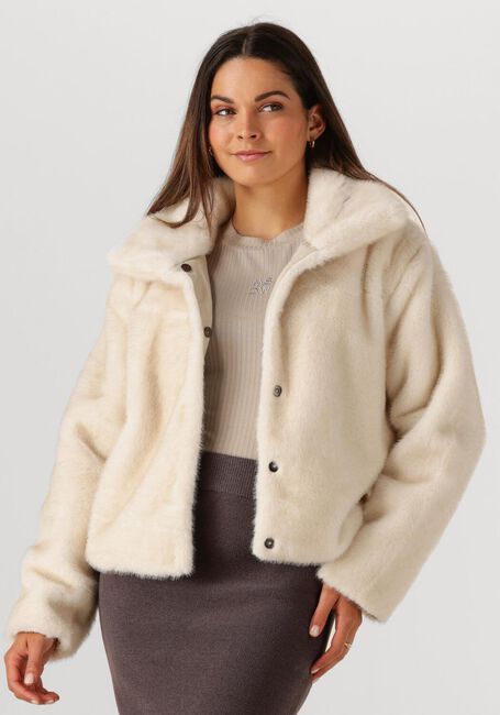 NUKUS Manteau en fausse fourrure PLEUN JACKET Écru - large
