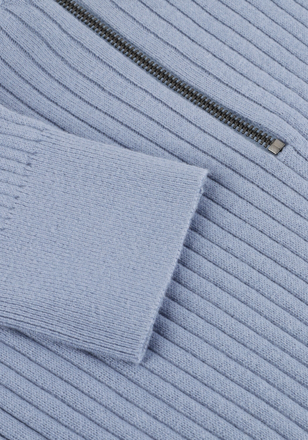 Blauwe TOMMY HILFIGER Trui PIMA ORG CTN CASH STRUCTURE ZIP MOCK - large