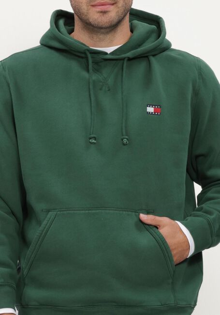 Donkergroene TOMMY JEANS Sweater TJM REG BADGE HOODIE EXT - large