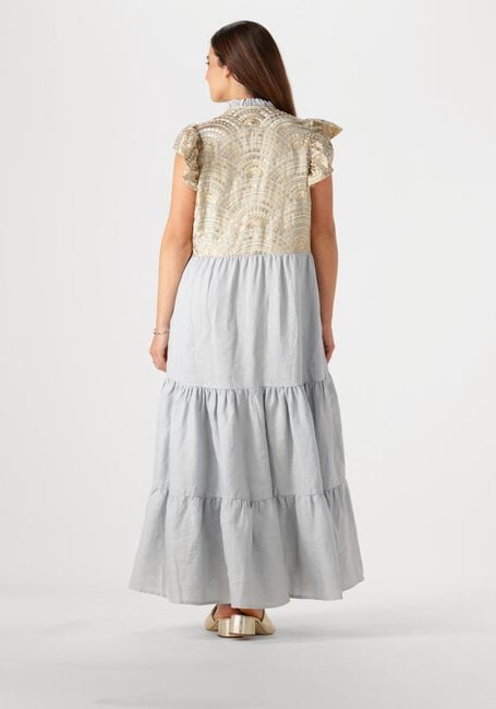 Lichtblauwe GREEK ARCHAIC KORI Maxi jurk 231097 - large