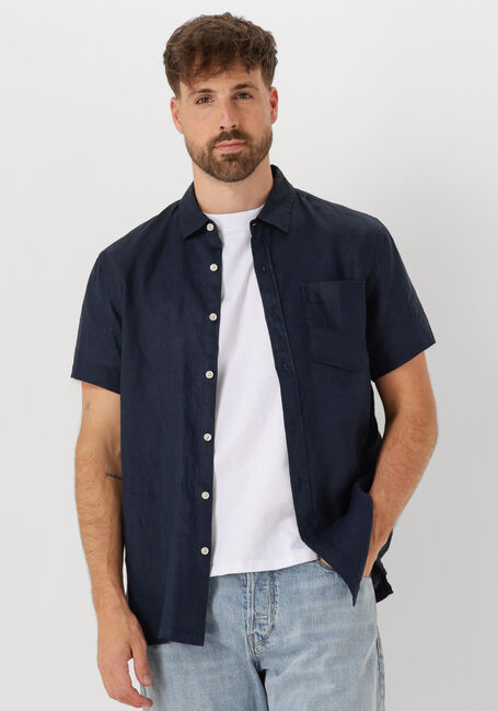 SCOTCH & SODA Chemise décontracté LINEN SHIRT Bleu foncé - large