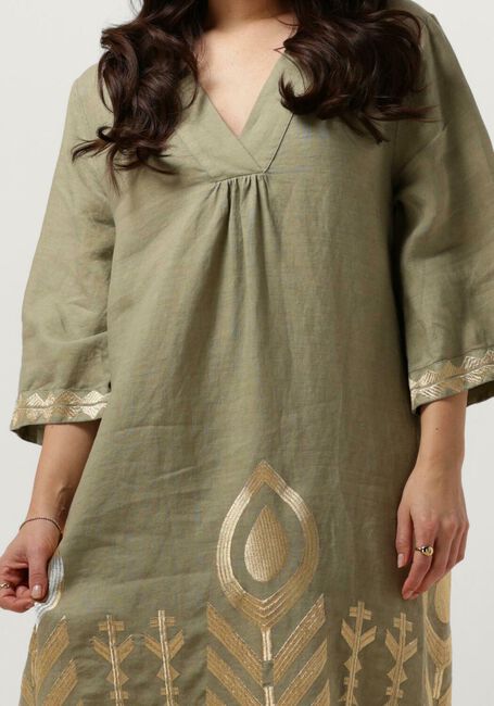 Groene GREEK ARCHAIC KORI Midi jurk 230676 - large