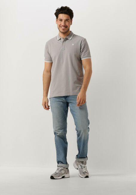 G-STAR RAW Polo DUNDA SLIM STRIPE POLO S/S Gris clair - large