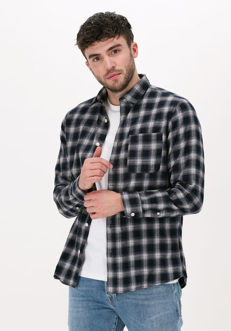 SELECTED HOMME Chemise décontracté SLHSLIMARDEE SHIRT LS CHECK M Bleu foncé - large