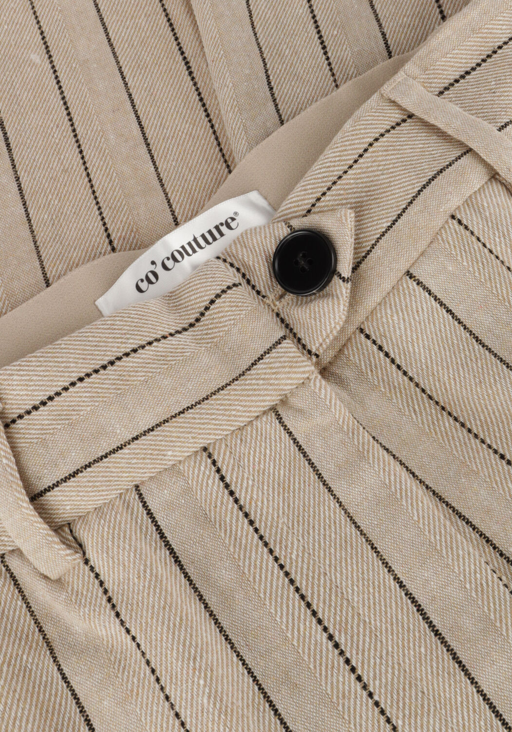 CO'COUTURE Pantalon LINEN PIN LONG PANT en beige - large