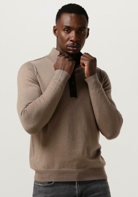 BUTCHER OF BLUE Pull CLIFDEN HALFZIP en beige - large