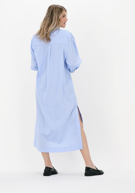Blauwe 10DAYS Midi jurk OXFORD DRESS - large