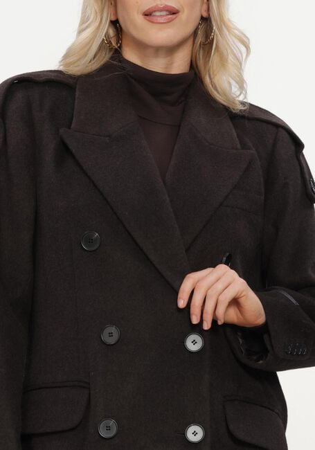 HAUTE L'AMITI&Eacute; Manteau LIDA TAILOR WOOL COAT en marron - large
