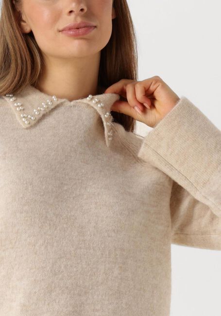 Beige Y.A.S. Trui YASNERIS LS KNIT PULLOVER - large