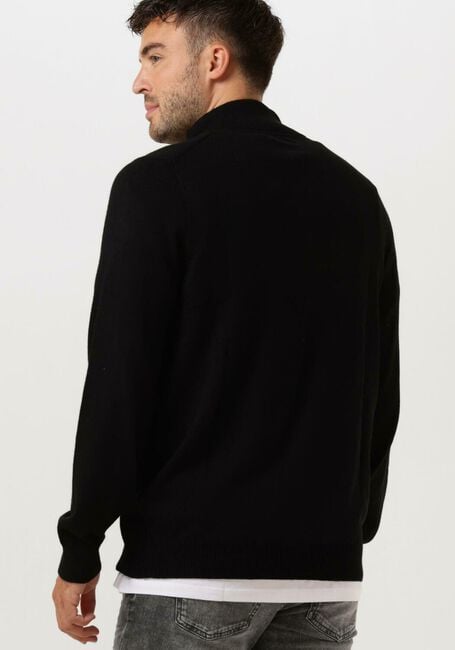 LYLE & SCOTT Pull COTTON MERINO QUARTER ZIP JUMPER en noir - large