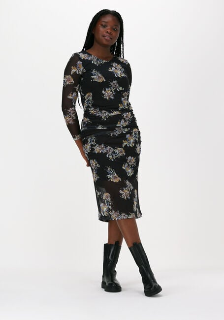 Zwarte JUST FEMALE Midi jurk ANLIA DRESS - large