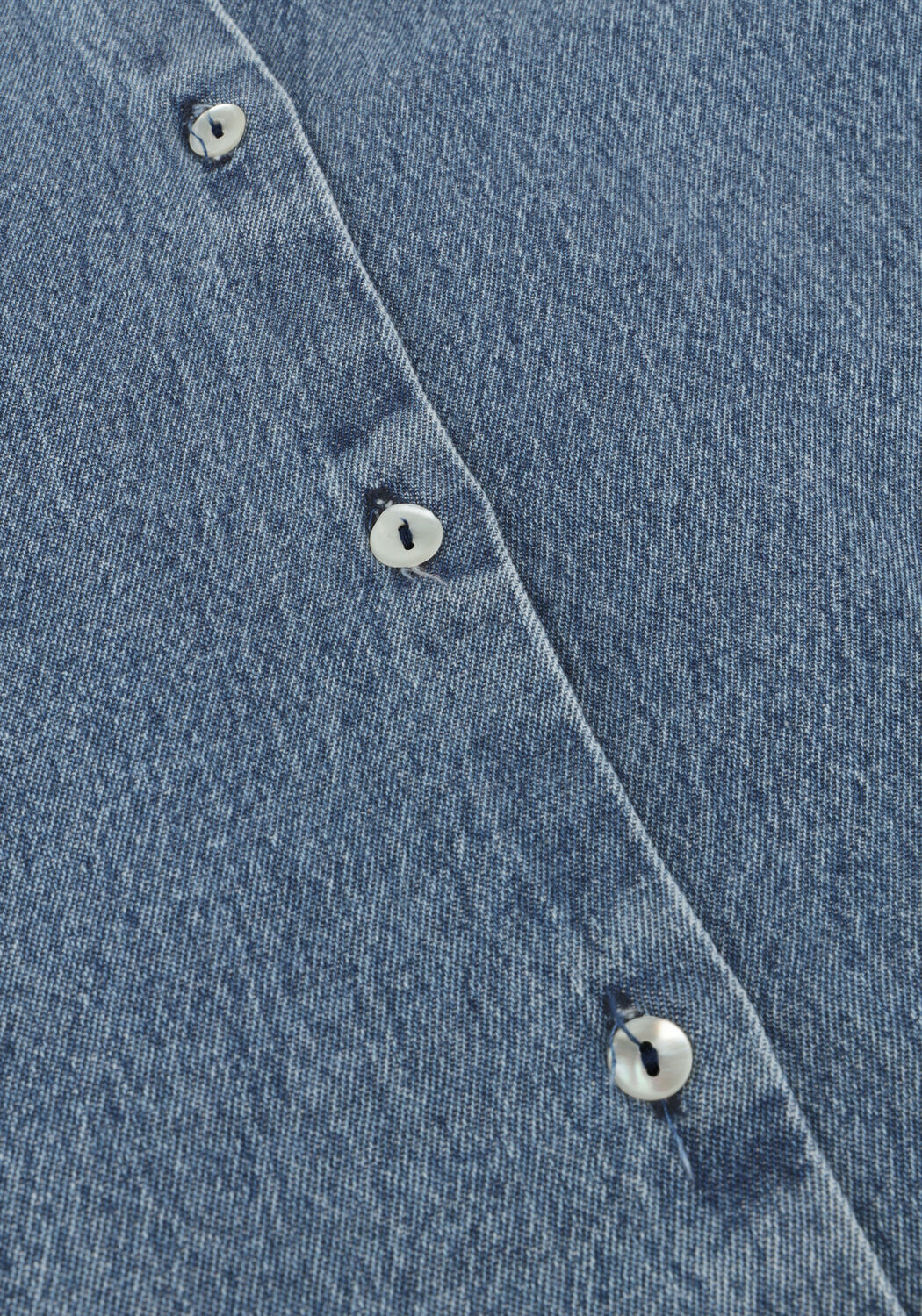 Blauwe BY-BAR  SARAH SHORT DENIM BLOUSE - large