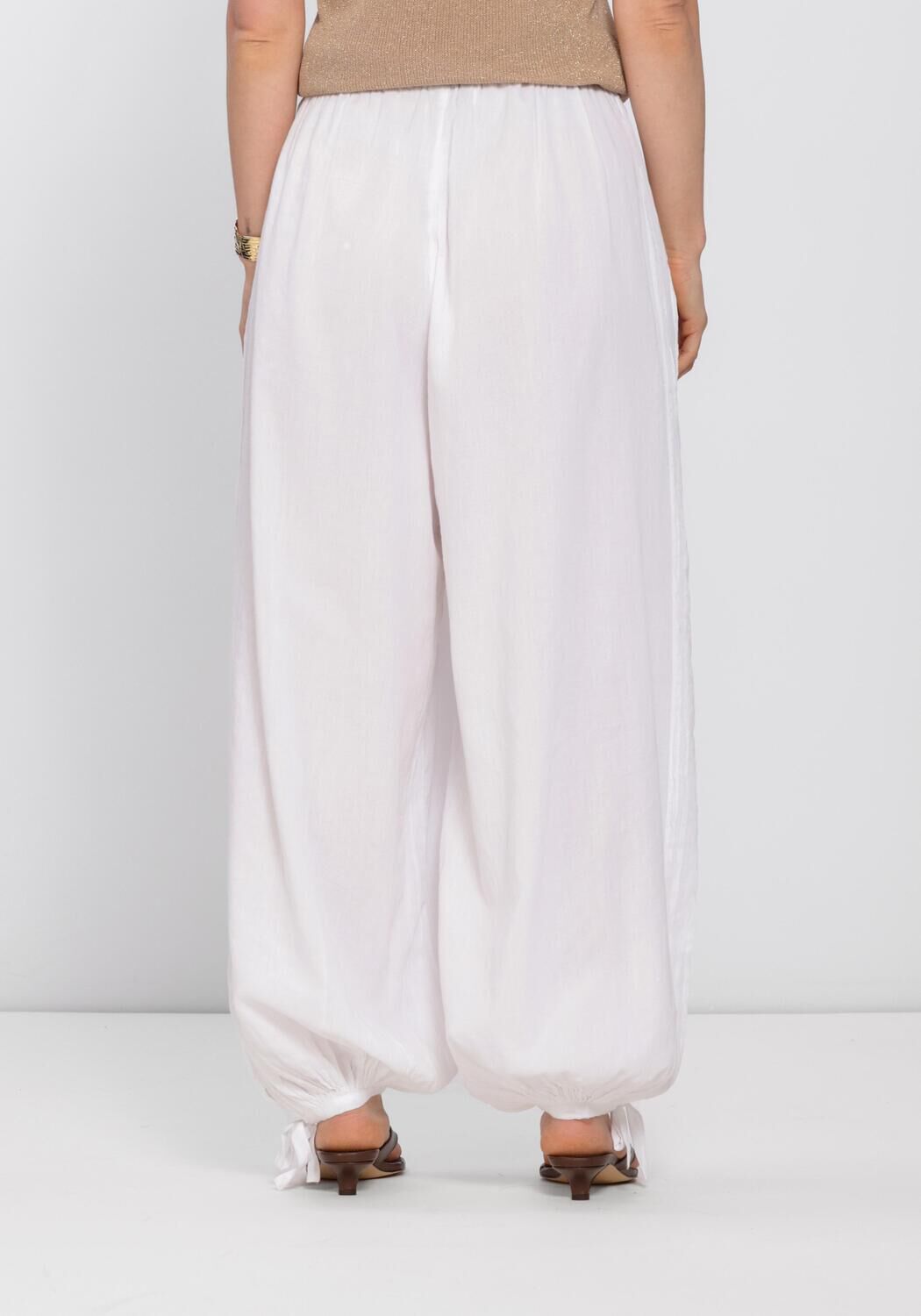 NEO NOIR ELYSE S VOILE BALLOON PANTS Pantalons en blanc - large