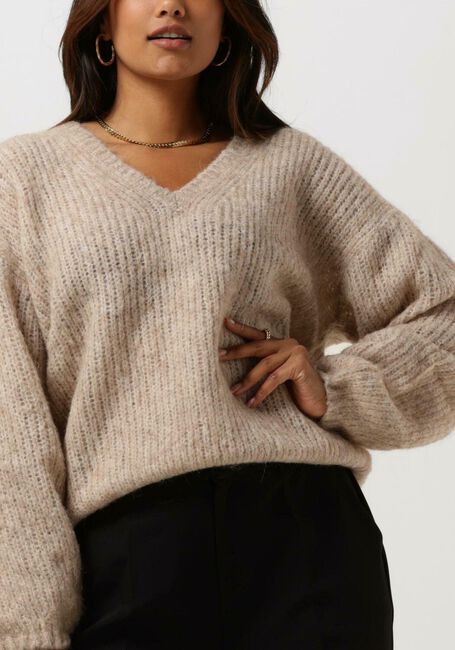 NEO NOIR Pull COFO FLUFFY KNIT BLOUSE en beige - large