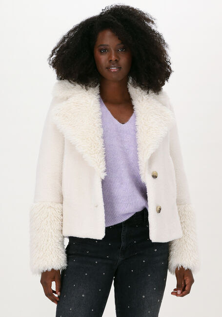 BEAUMONT Manteau Teddy SHORT LAMMY FUR COAT &Eacute;cru - large