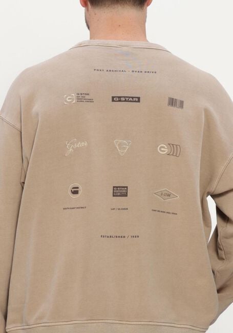 G-STAR RAW Chandail WASHED MULTI GR RELAXED R SW en beige - large